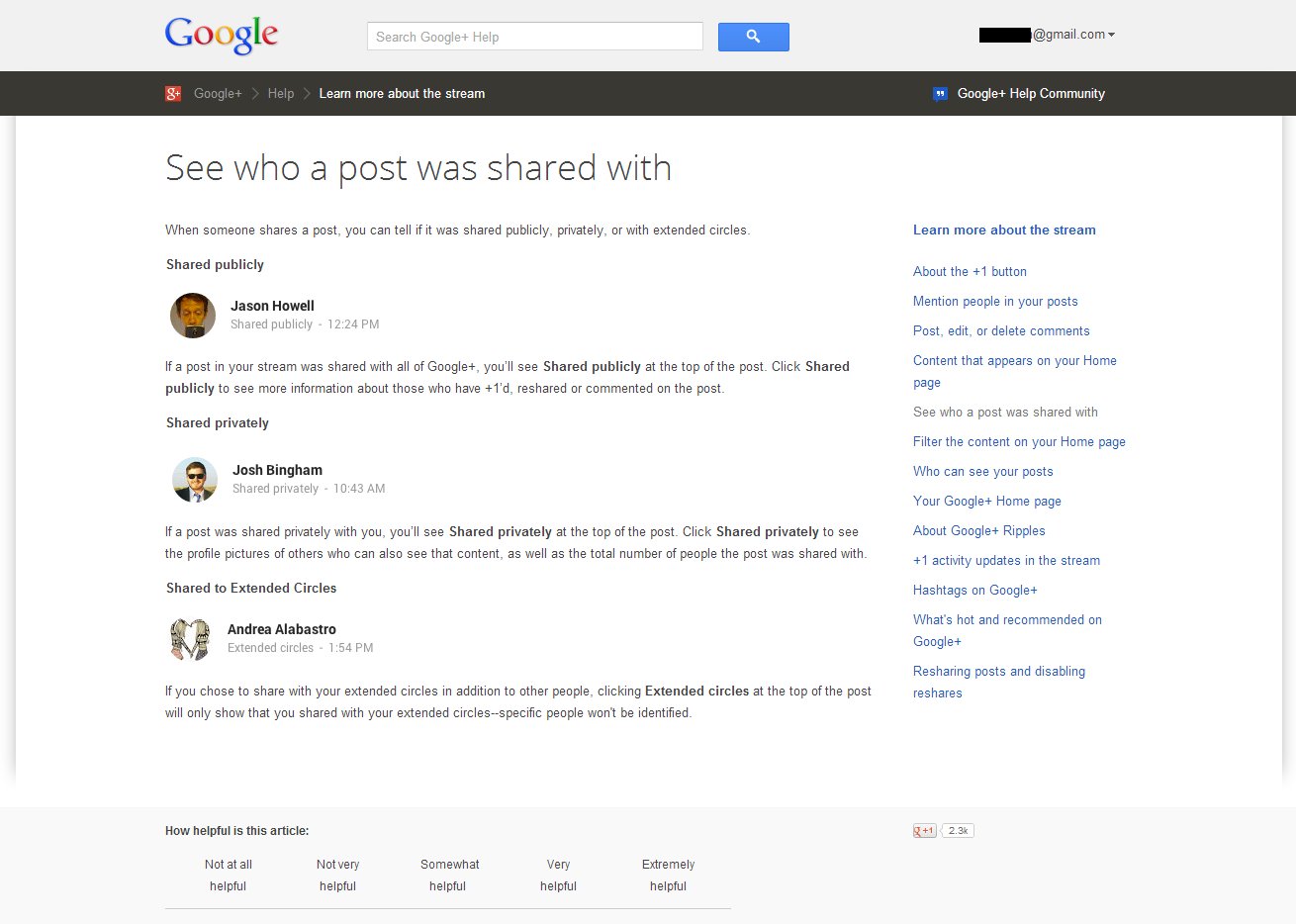 Seewhoapostwassharedwith-Google252BHelp.